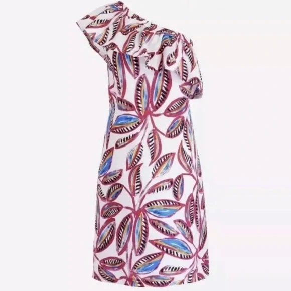 J.Crew One Shoulder Printed Dress - Picture 8 of 10